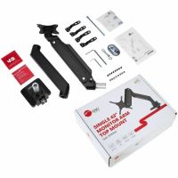 SIIG CE-MT2Z11-S1 Single Monitor Heavy-Duty Premium Gas Spring Desk Mount - 17" to 43", VESA 75x75, 100x100, 200x200mm mounting kit