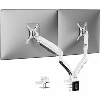 SIIG CE-MT3211-S1 Aluminum Heavy Duty Desk Mount for 17" to 35" Dual Monitor - White