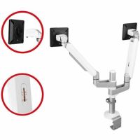 SIIG CE-MT3W11-S1 MTPRO Desk Mount Dual Monitor Arm mounting kit - mechanical spring - for 2 monitors - up to 32", Max. Load 19.8