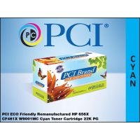 PCI CF461X-PCI BRAND REMANUFACTURED HP 656X CF461X W9001MC CYAN TONER CARTRIDGE 22K YIELD F