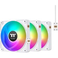 Thermaltake CL-F190-PL12SW-A CT120 EX ARGB Sync PC 120mm Cooling Fan (3-Fan Pack, White)