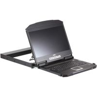 ATEN CL3800NW 18.5" Ultra Short Depth Dual Rail WideScreen LCD Console (1 RU)