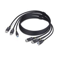 StarTech DDU1226-KVM-CABLE 6ft (1.8m) Dual-DisplayPort and USB 5Gbps KVM Cable, 4K 60Hz, Universally Compatible Combo Cable for KVMs