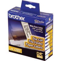Brother DK1203 Die-Cut Shipping Paper Labels (White, 300 Labels, 0.66 x 3.4")