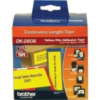 Brother Black Print on Yellow Tape (2-3/7" x 50') - DK2606