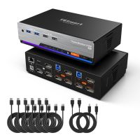 Tesmart Triple Monitor DP KVM Switch DKS203-M24-USBK