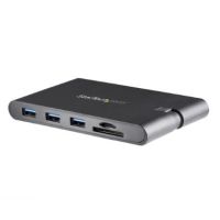 StarTech USB C Multiport Adapter HDMI 4K or VGA - PD 3.0, 3xUSB, GbE, SD, MicroSD - Mini Dock - DKT30CHVSCPD