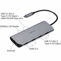 Targus DOCK403GL USB-C Alt. Mode Dual HDMI 4K Mobile Dock with 140W EPR Pass-Thru & SD Reader