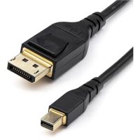 StarTech DP14MDPMM2MB 6ft (2m) VESA Certified Mini DisplayPort to DisplayPort 1.4 Cable, 8K 60Hz HBR3 HDR, UHD 4K 120Hz, mDP