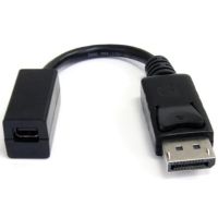 StarTech 6" DisplayPort to Mini DisplayPort Video Cable Adapter (Black) - DP2MDPMF6IN