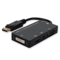 ADDON DP2VGAA-AA DISPLAYPORT 1.2 MALE TO DVI, HDMI, VGA FEMALE BLACK ADAPTER COMES WITH AUD