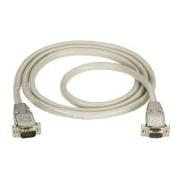 EDN12H-0050-MF RS232 SHIELDED CABLE - METAL HOOD, DB9 MALE/FEMALE, 50-FT. (15.2-M)