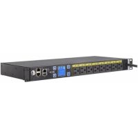 Eaton EMAT08-10 Managed rack PDU, 1U, 5-15P input, 1.44 kW max, 120V, 12A, 10 ft cord, Single-phase, Outlets: (8) 5-15R
