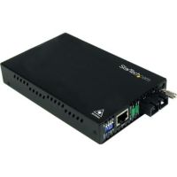 StarTech ET90110SC2 10/100 Mb/s Multi Mode Fiber Media Converter SC 2km (Black)