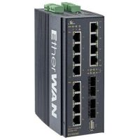 EtherWAN EX78934E-0VB Series Hardened Managed 12-Port Gigabit 60W PoE and 4-Port Dual-Rate Gigabit SFP Ethernet Switch