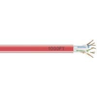 BLACK BOX EYN868A-PB-1000 CAT6 550-MHZ SOLID ETHERNET BULK CABLE - UNSHIELDED (UTP), CMR PVC, RED, 1000-FT