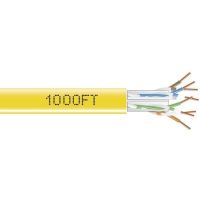 BLACK BOX EYN872A-PB-1000 CAT6 550-MHZ SOLID ETHERNET BULK CABLE - UNSHIELDED (UTP), CMR PVC, YELLOW, 1000