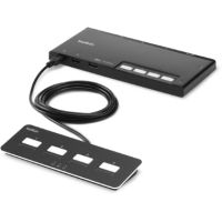 Belkin Belkin Cybersecurity and Secure KVM - 4-Port Single Head Modular Secure KVM Switch Base Unit PP4.0 W/ Remote - F1DN104MOD-BA-4