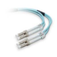 Belkin Fiber Optic Cable; 10GB Aqua Multimode LC/LC Duplex MMF, 50/125 OM3 - F2F402LL-20M