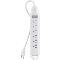 Belkin  6-Outlet Power Strip - 12ft Cord - Straight Plug - On-Off Switch - White - F9D160-12