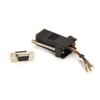 BLACK BOX FA4509F-BK MODULAR ADAPTER KIT WITH THUMBSCREWS - DB9 (FEMALE) TO RJ45 (FEMALE), BLACK