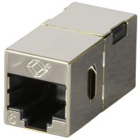 BLACK BOX FM608-10PAK CAT6 COUPLER - SHIELDED, STRAIGHT-PIN, SILVER, 10-PACK