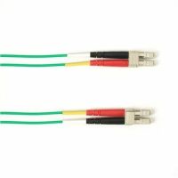 BLACK BOX FOCMP10-005M-LCLC-GN OM3 50/125 MULTIMODE FIBER OPTIC PATCH CABLE - OFNP PLENUM, LC TO LC, GREEN, 5-M