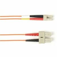 BLACK BOX FOCMR62-001M-SCLC-OR OM1 62.5/125 MULTIMODE FIBER OPTIC PATCH CABLE - OFNR PVC, SC TO LC, ORANGE, 1-M