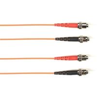 BLACK BOX FOCMR62-020M-STST-OR OM1 62.5/125 MULTIMODE FIBER OPTIC PATCH CABLE - OFNR PVC, ST TO ST, ORANGE, 20-