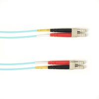 BLACK BOX FOCMRSM-001M-LCLC-AQ OS2 9/125 SINGLEMODE FIBER OPTIC PATCH CABLE - OFNR PVC, LC TO LC, AQUA, 1-M (3.