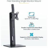 StarTech Free Standing Single Monitor Mount - Height Adjustable Monitor Stand 32in VESA Display - FPPNEUSTND
