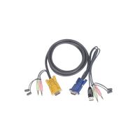 IOGEAR G2L5305U KEYBOARD / VIDEO / MOUSE / AUDIO CABLE - 4 PIN USB TYPE A, DB-15, MINI-PHONE STE