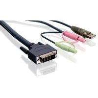 IOGEAR G2L7D02UDTAA DUAL LINK DVI KVM CABLE USB & AUD/MIC 6