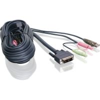 IOGEARS G2L7D03U DVI-D SINGLE LINK, USB 2.0 KVM CABLE PROVIDES TEN FEET OF DIGITAL VIDEO