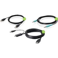 IOGEAR G2L8902UN 6FT 4K SINGLE VIEW HDMI TO DISPLAYPORT, USB KVM CABLE KIT WITH AUDIO