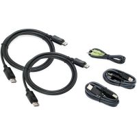 IOGEAR G2L9202UTAA3 6 FT. DUAL VIEW DISPLAYPORT, USB KVM CABLE KIT WITH AUDIO (TAA)