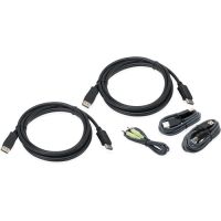 IOGEAR G2L9203UTAA3 10 FT. DUAL VIEW DISPLAYPORT, USB KVM CABLE KIT WITH AUDIO (TAA)