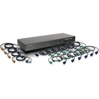 IOGEAR GCS1716KIT 16-PORT USB PS/2 COMBO KVM SWITCH WITH CABLES