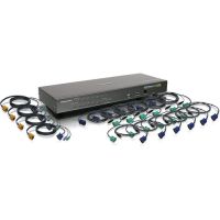 IOGEAR GCS1716KITTAA 16 PORT KVM SWITCH WITH USB AND PS/2 CABLES (TAA) INCLUDES 12 USB CABLES AND 4 P