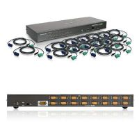IOGEAR GCS1716KITU 16-Port USB PS/2 Combo KVM Switch with Cables