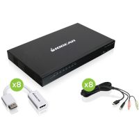 IOGEAR GCS1808HDPKITU 8-PORT USB PS2 HD & DISPLAYPORT TAA COMPLIANT