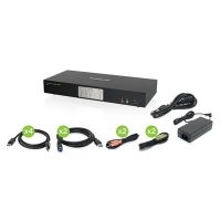 IOGEAR GCS1942 2-Port 4K Dual View DisplayPort KVMP with USB 3.0 Hub and Audio (TAA)
