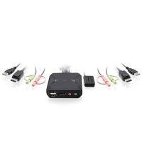 IOGEAR GCS52DP 2-Port USB DisplayPort Cable KVM Switch
