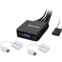 IOGEAR GCS72DPKIT 2-PORT CABLE VGA KVM WITH DISPLAYPORT ADAPTERS