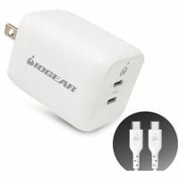 IOGEAR GPAWC65W GearPower Dual USB-C 65W GaN Charger
