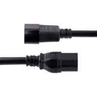 StarTech H1415-10F-POWER-CORD 10ft (3m) Heavy Duty Extension Cord, IEC C14 to IEC C15 Black Extension Cord, 15A 125V, 14AWG, Heavy Gauge