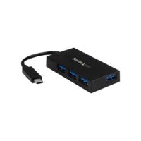 StarTech 4 Port USB C Hub - USB-C to 4x USB-A (USB 3.0 SuperSpeed 5Gbps) - Self/USB Bus Powered - HB30C4AFS
