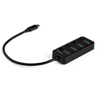 STARTECH HB30C4AIB BUS-POWERED 4 PORT HUB WITH INDIVIDUAL PORT SWITCHES - USB-C TO 4X USB TYPE-A PO