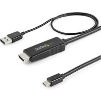 StarTech HD2MDPMM2M HDMI to Mini DisplayPort 4K 30Hz Active Adapter Cable with Audio, 2m