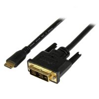 StarTech HDCDVIMM1M 1M/3.3FT MINI HDMI MALE TO DVI-DIGITAL (24-PIN) MALE CABLE; FULL HD 1920X1200P 6